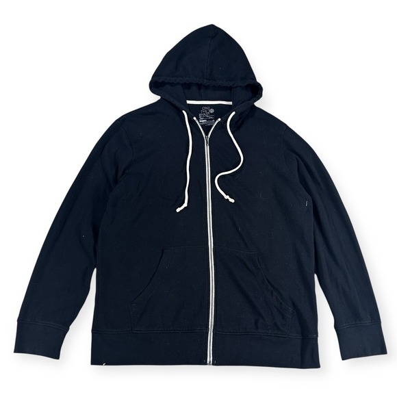 On The Byas Mens XL Full Zip Hoodie Black Cotton Blend RN 090233 - Picture 3 of 11